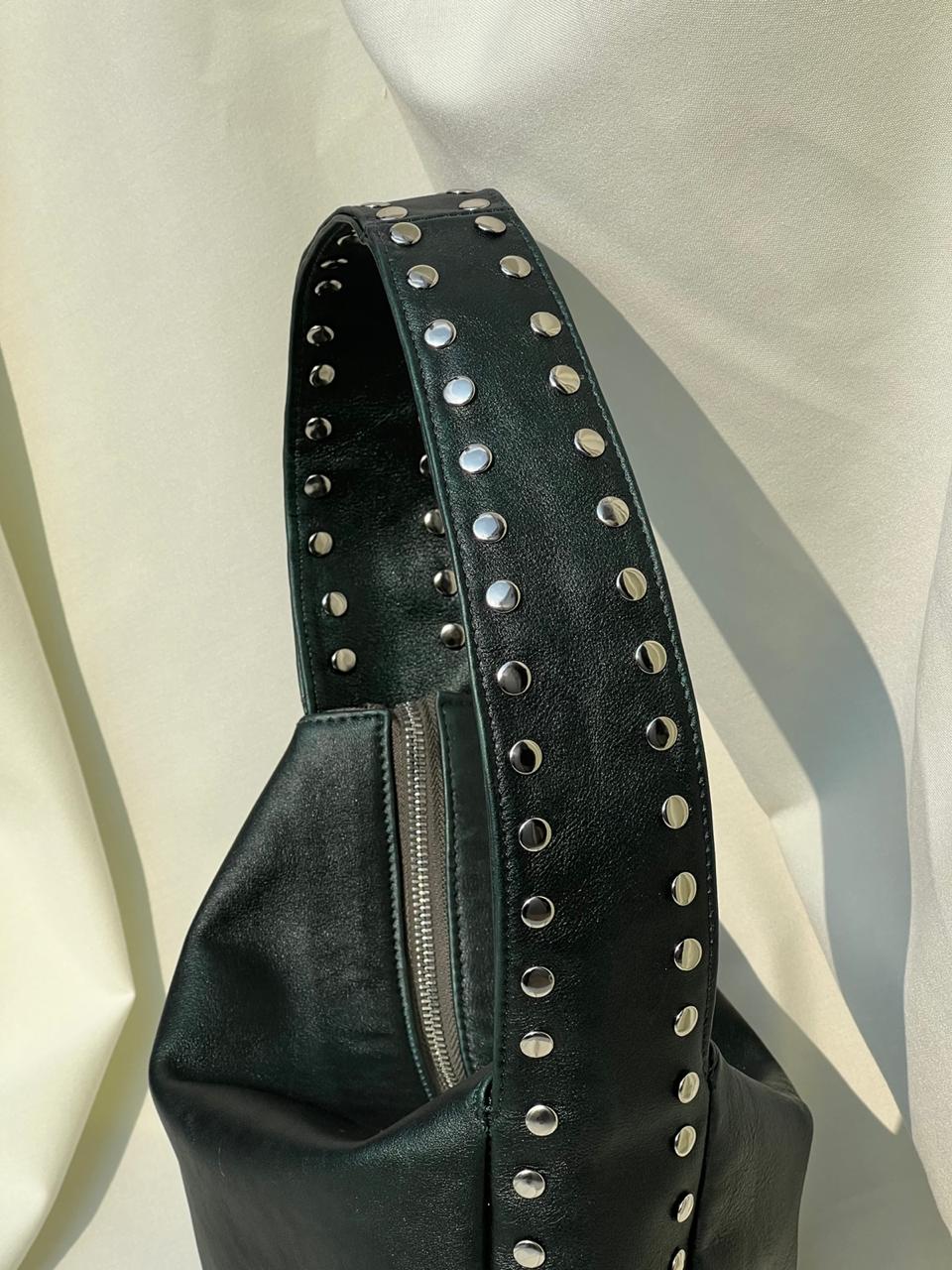 GREEN STUDS BAG