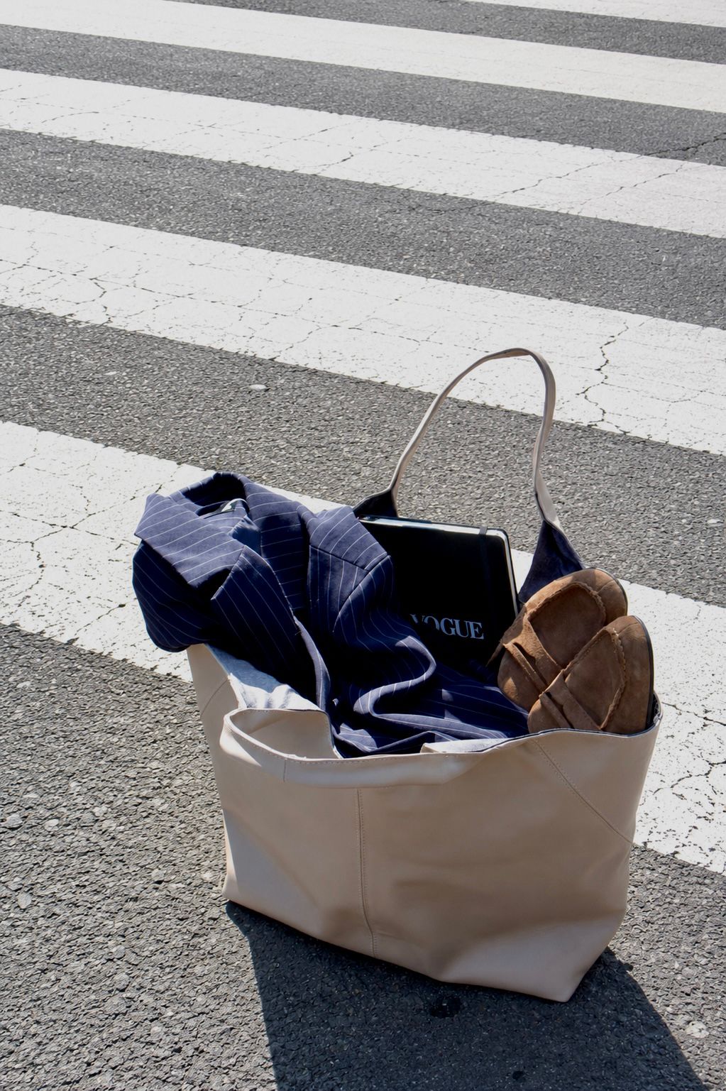 Beige tote