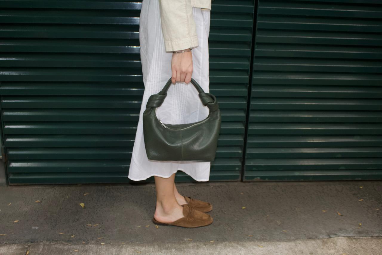 Green handbag
