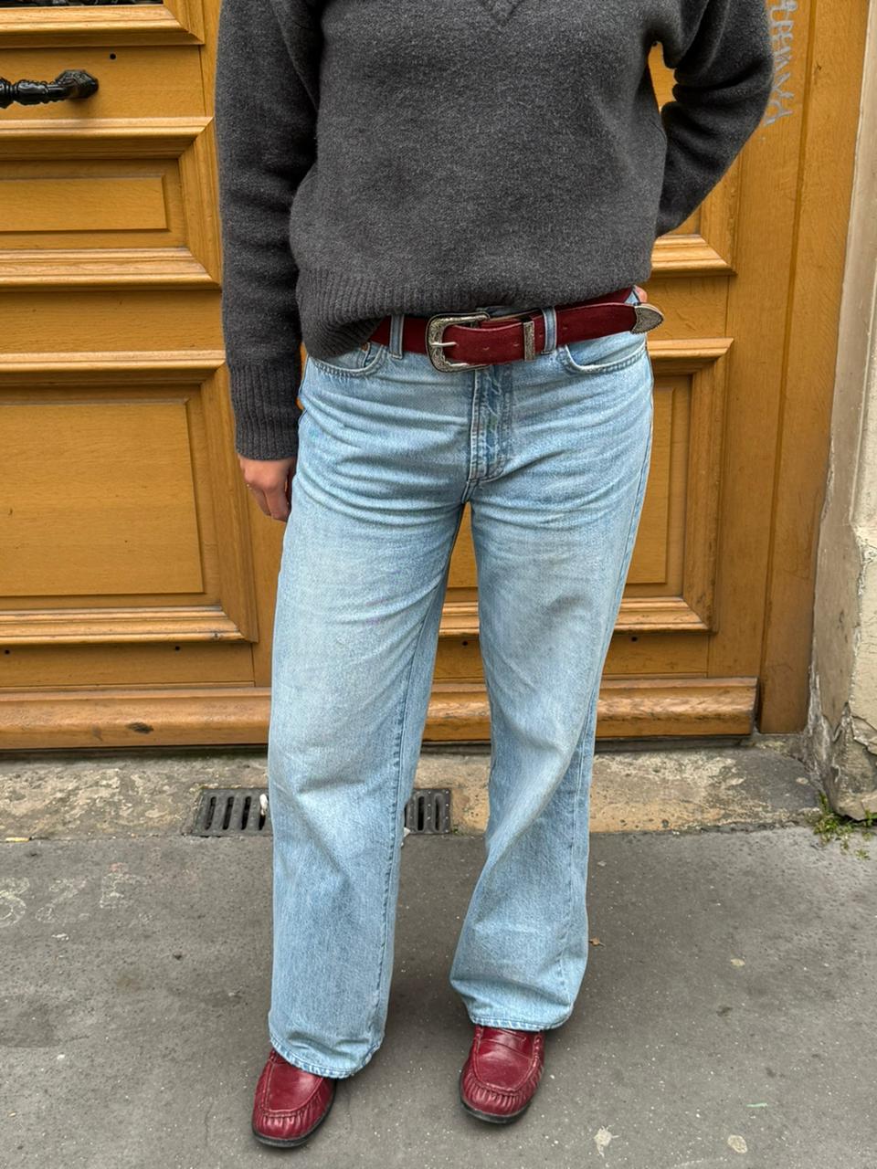 RED SUEDE BELT